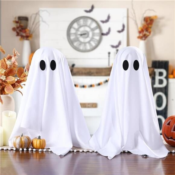 Halloween Decorations -2 Packs Spooky Ghosts with String Lights-Scary Ghost - Picture 6 of 7